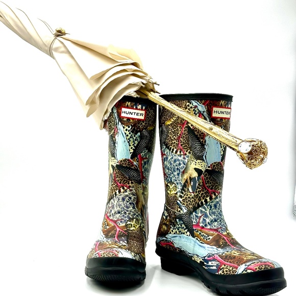 Hunter Multicolor Animal Print Winter & Rain Boots - Picture 7 of 16